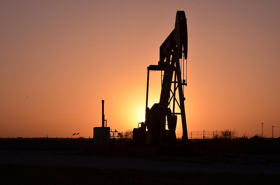 Oilfield Sunset Photograph by John Mease - Fine Art America