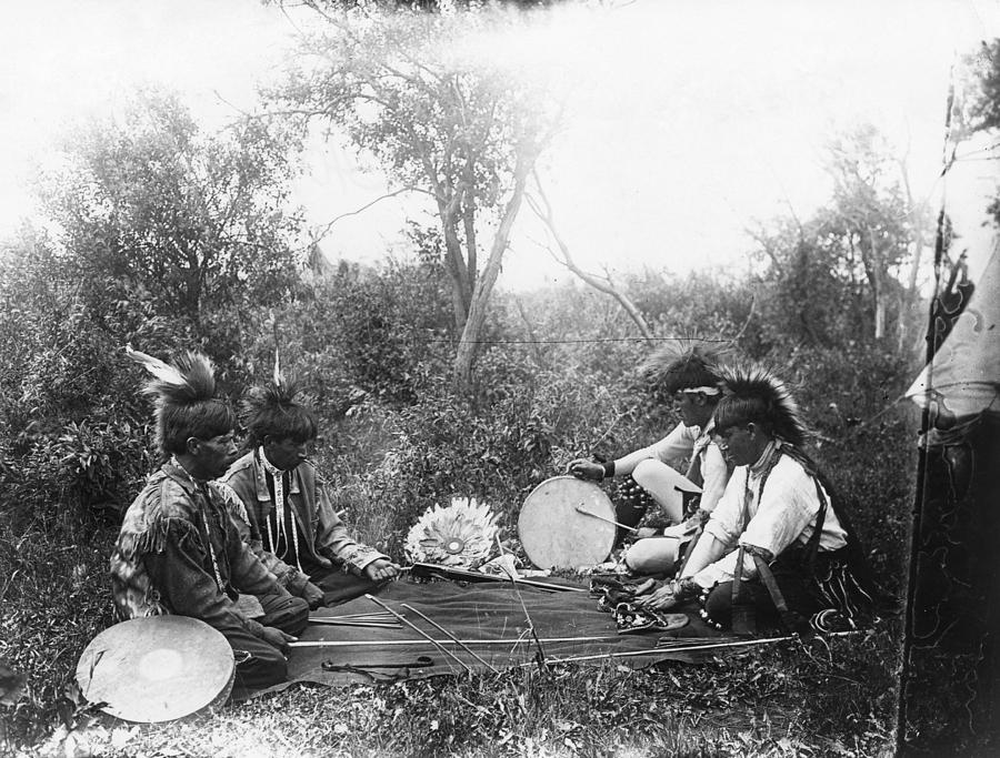 Ojibwa Game, C1910 Photograph by Granger