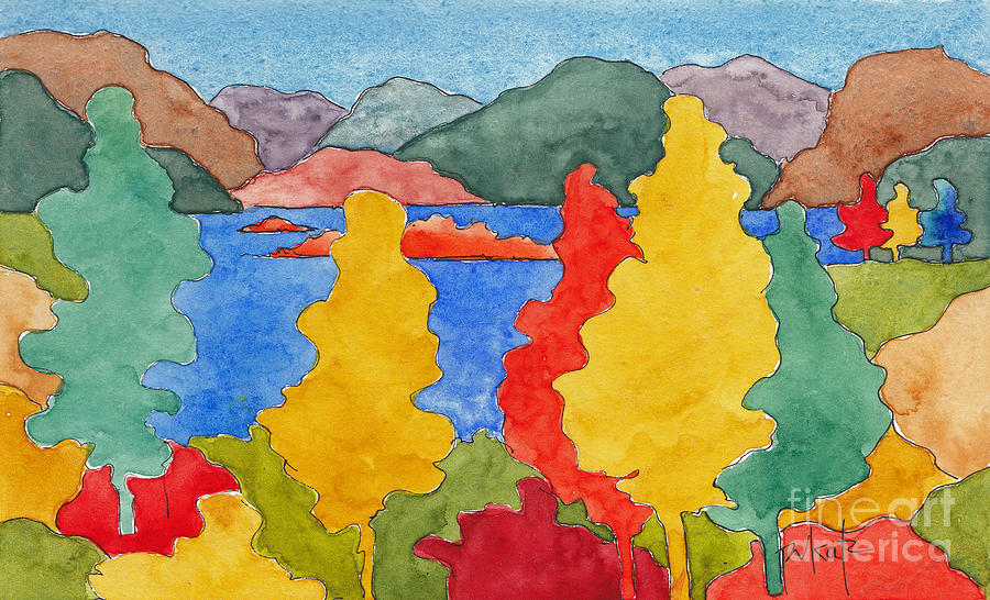 Okanagan Autumn Painting by Pat Katz