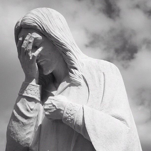 Okc Memorial. jesus Wept. Statue Photograph by Ashley Sandler 