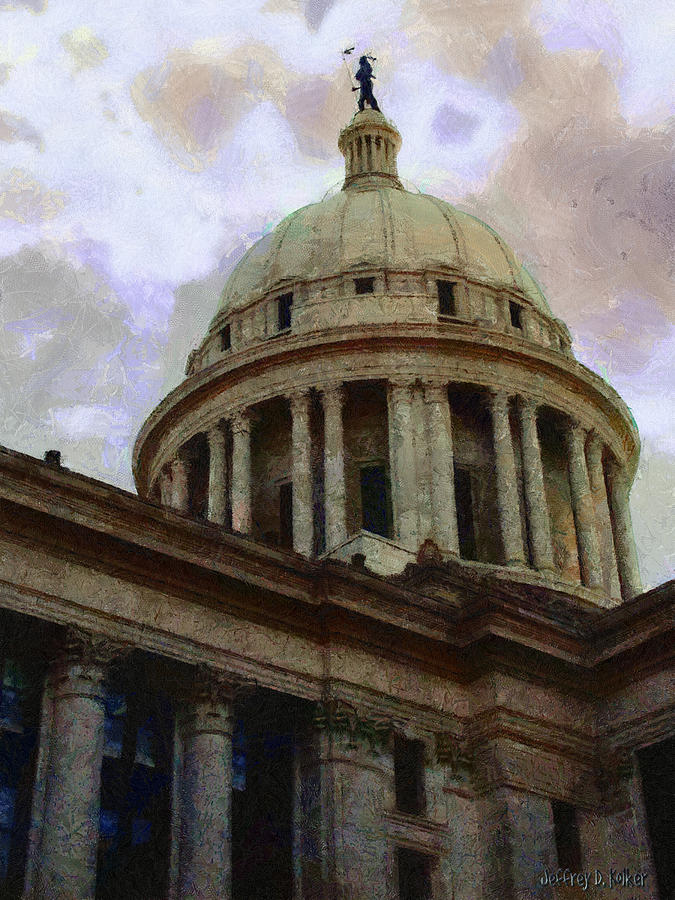 Oklahoma Capital Painting by Jeffrey Kolker