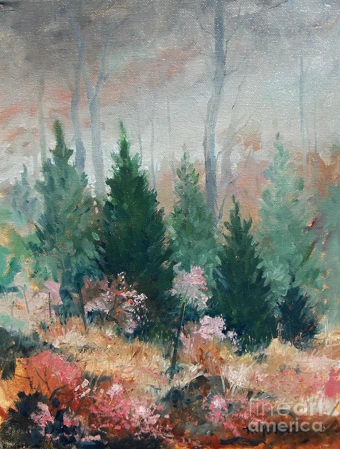 Fall Painting - Oklahoma Cedars by Micheal Jones