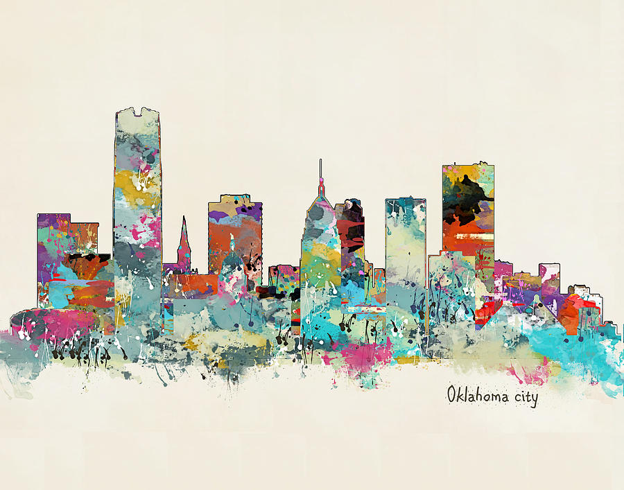 Oklahoma City Painting - Oklahoma City Oklahoma by Bri Buckley