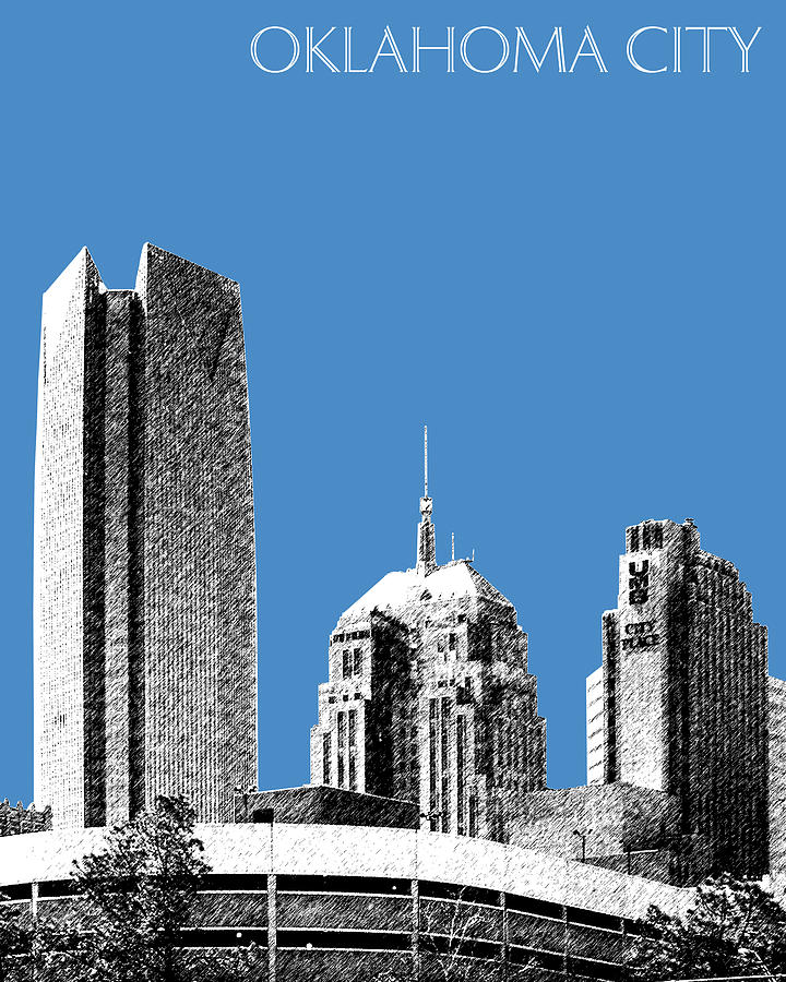 Oklahoma City Skyline - Slate Digital Art by DB Artist