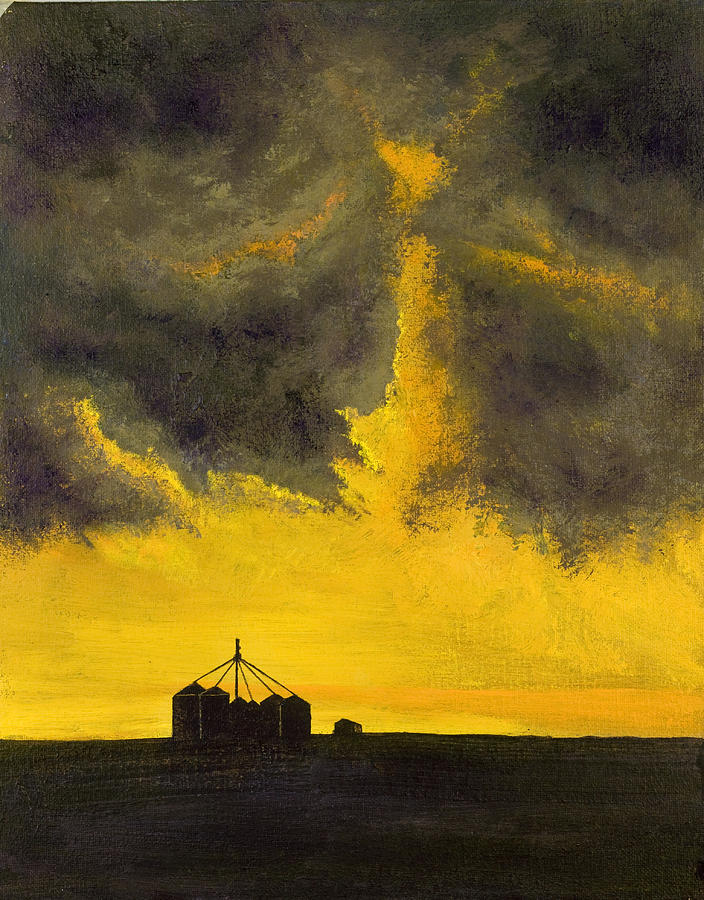 Oklahoma Thunderstorm Painting by Garry McMichael