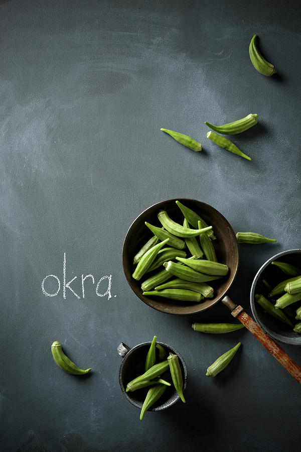 Okra Photograph by Lew Robertson