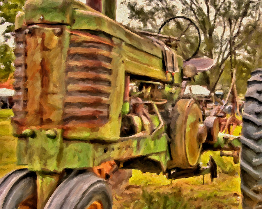 Ol’ John Deere Painting by Michael Pickett