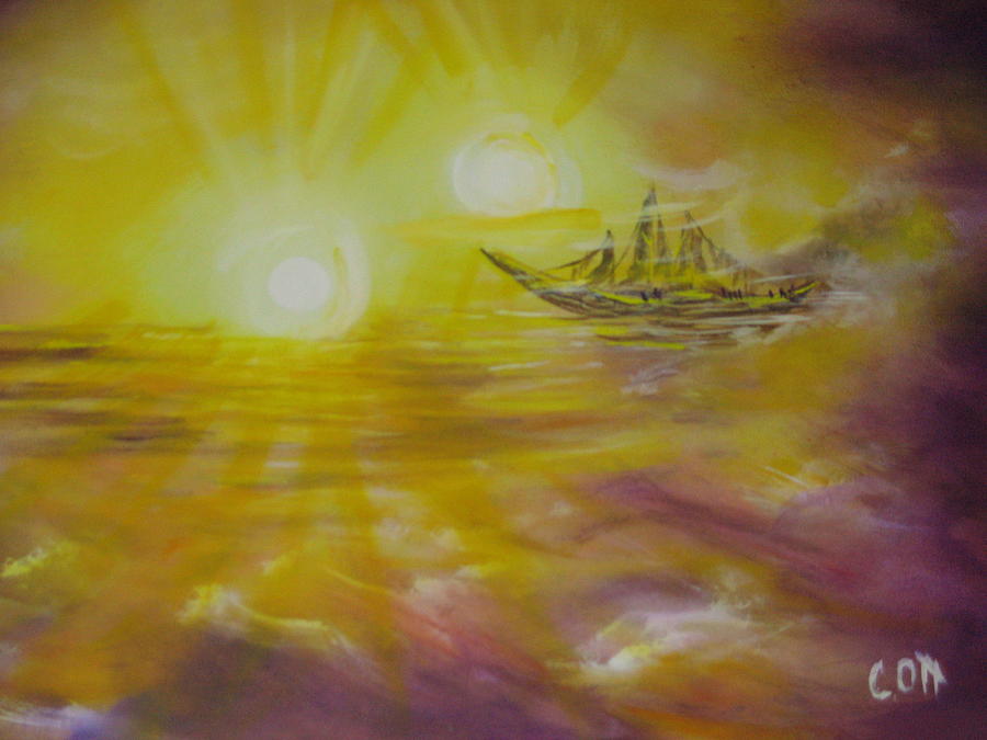 Ol' Ship of Zion Painting by Calvin Ott