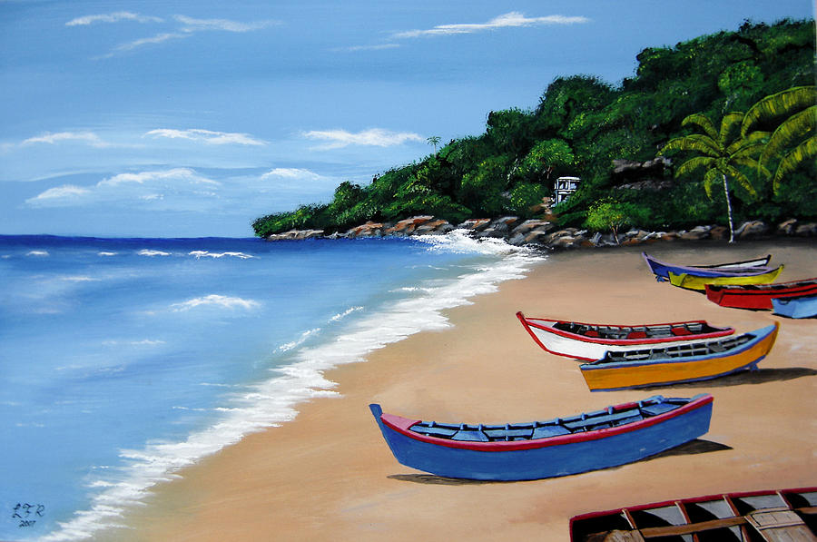 Olas De Crashboat Painting by Luis F Rodriguez