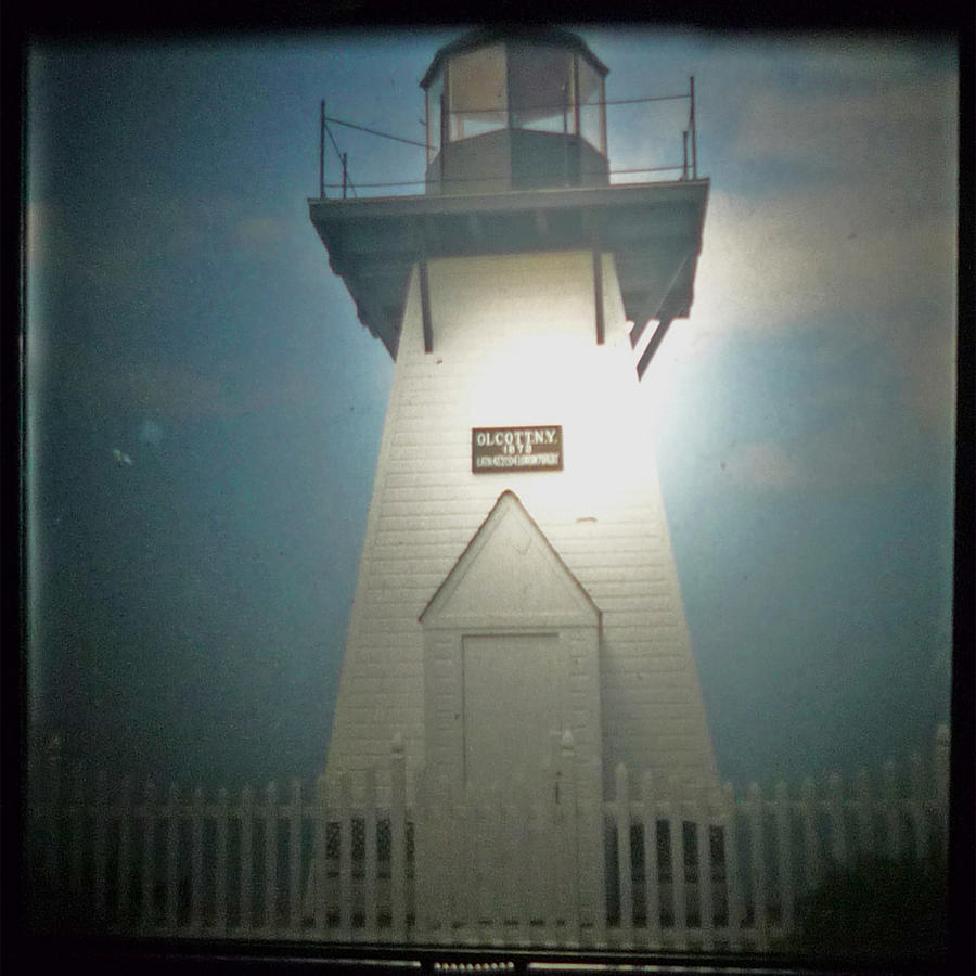 Lighthouse Photograph - Olcott Beach Lighthouse TTv by Michael Allen