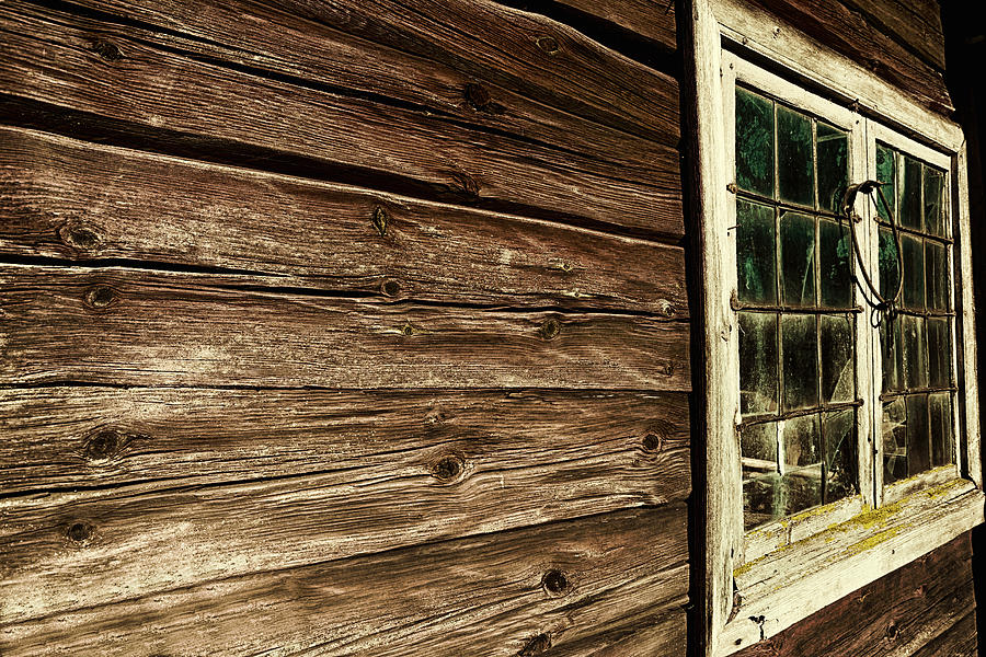 Old 16th Century Wooden House Wall And Window Photograph by Christian Lagereek