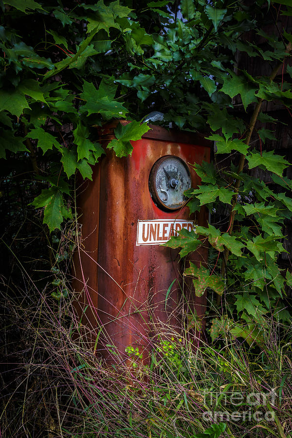 Abandoned Photograph - Old abandoned gasoline pump by Edward Fielding