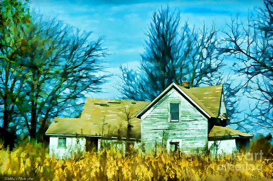Architecture Photograph - Old abandoned house Digital paint by Debbie Portwood