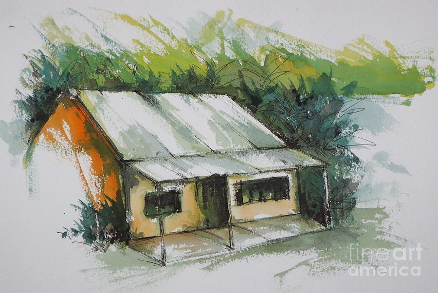 Old Abandoned House Florida Painting by Robert Birkenes