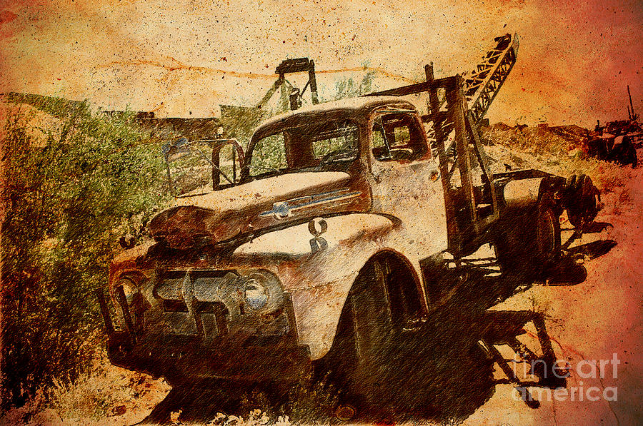 Old Tow Truck Photograph - Old Abandoned Tow Truck by Beverly Guilliams