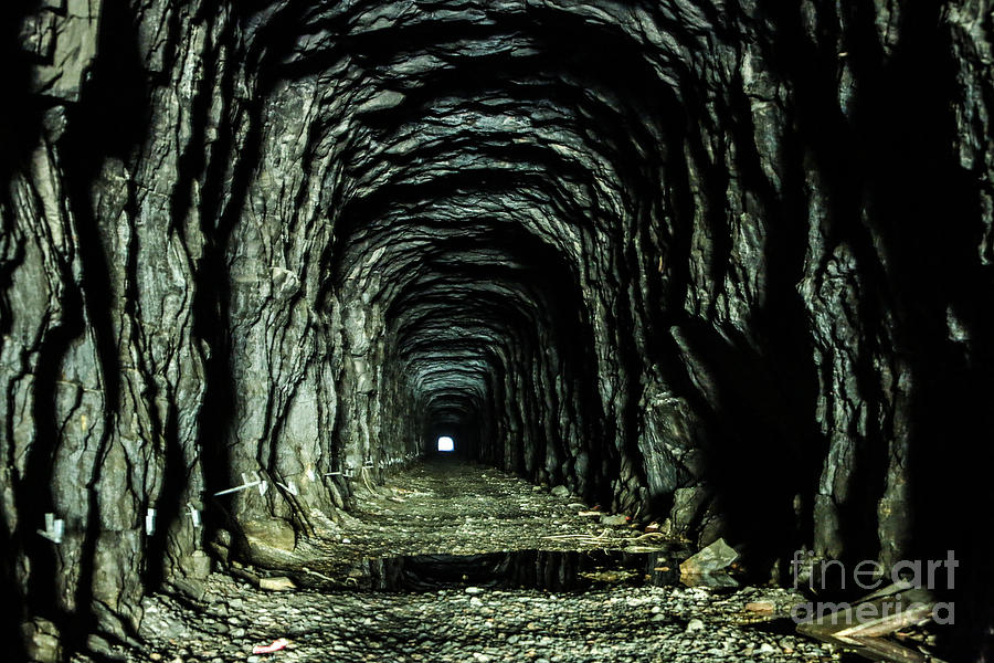 Train Tunnel Photograph - Old abandoned train tunnel by Markus Hovikoski