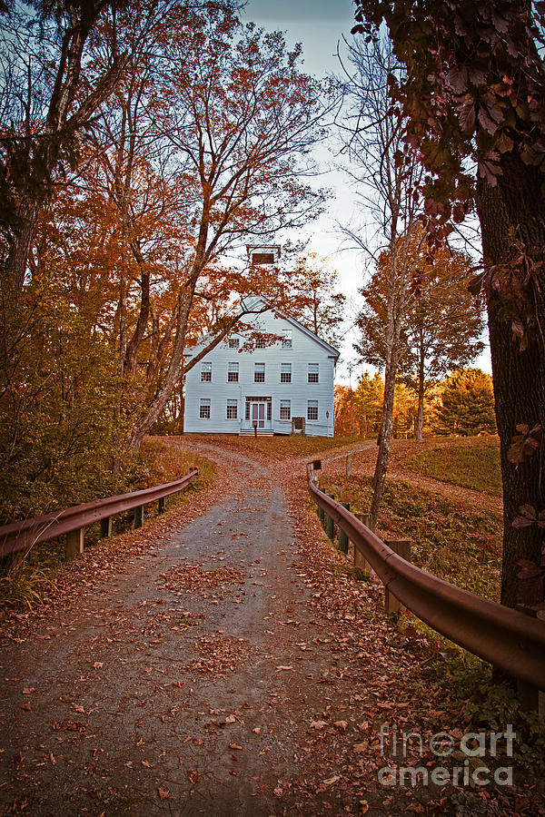 Fall Photograph - Old Academy South Woodstock by Edward Fielding