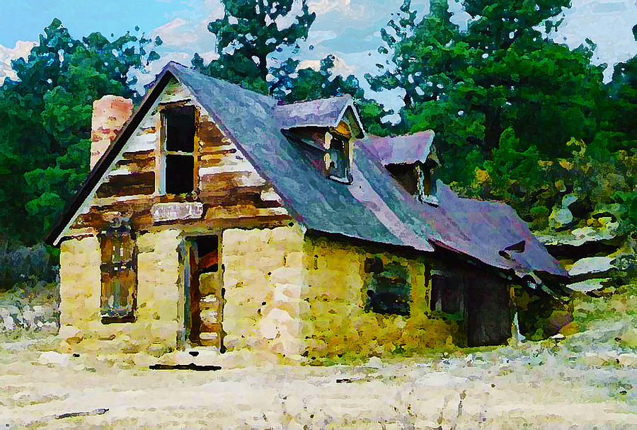 Old Adobe and Wood House with Tin Roof Photograph by Robert J Sadler