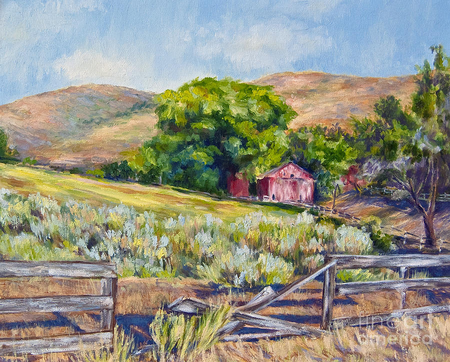 Old Almond Orchard Barn Painting by Laura Sapko - Fine Art America