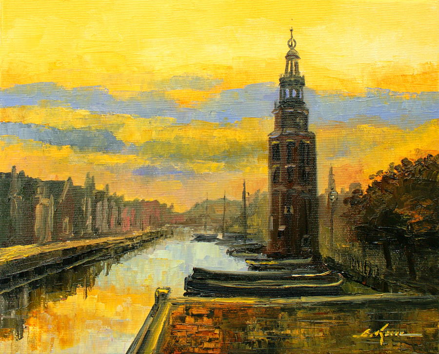 Old Amsterdam Painting by Luke Karcz