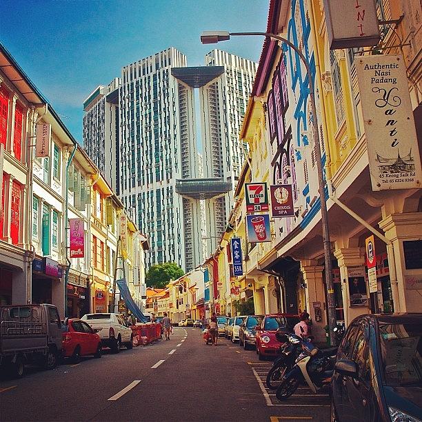 Landscape Photograph - Old And New Town #singapore #street by Joshua Ratadhi
