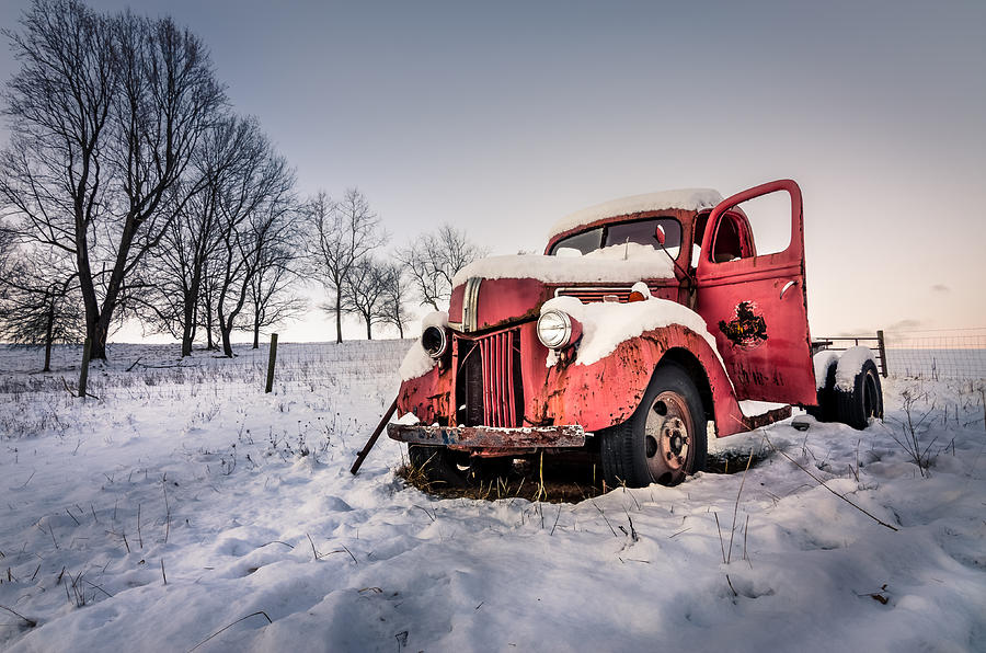 Old Antique Ford Truck Snowy Scene Virginia Photograph by John Messner | Fine Art America