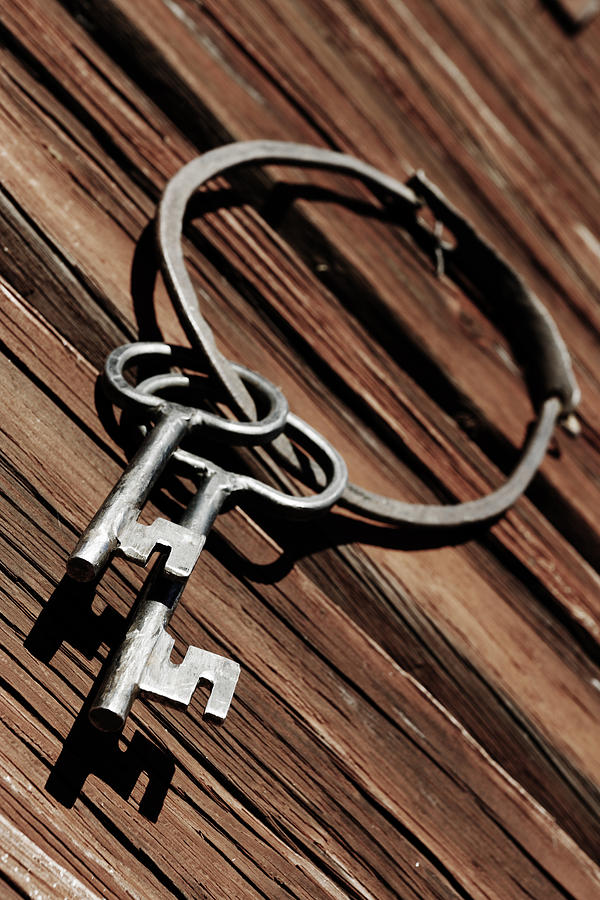 Old Antique Keyring And Keys Photograph by Christian Lagereek
