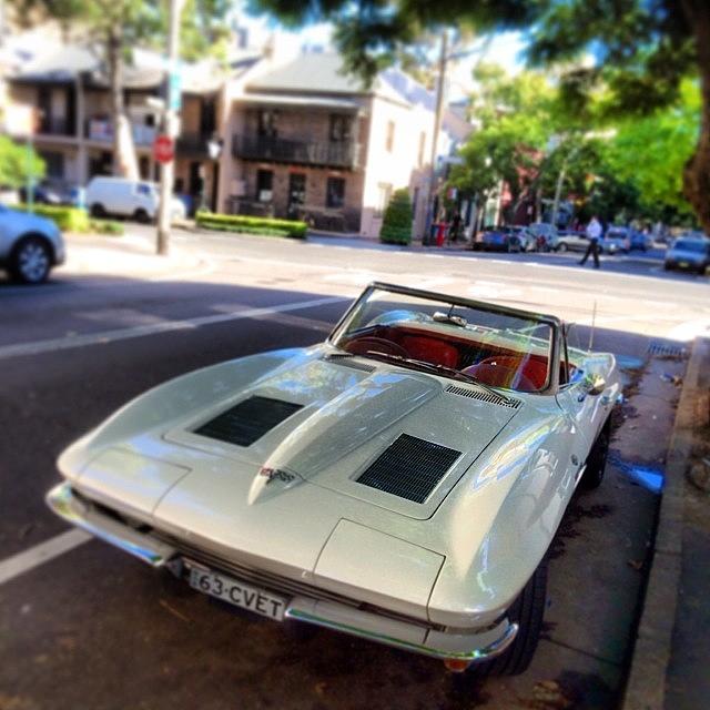 Old Automobile - Corvette In The City Photograph by Gary David