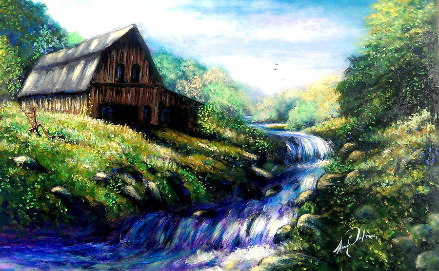 Old Barn 2 Painting by Larry Palmer
