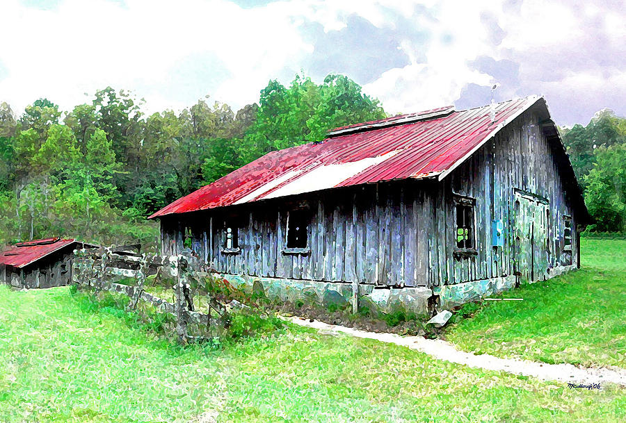 Old Barn along Golden Road Filtered Photograph by Duane McCullough