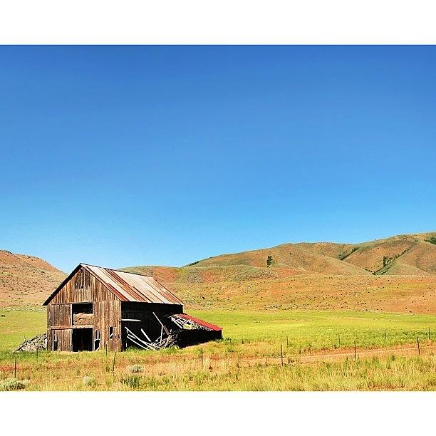 Farm Photograph - Old Barn Along I-84 In Northern Utah by Cristi Bastian