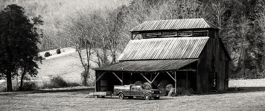 Old Barn and Ford Photograph by Greg  Booher