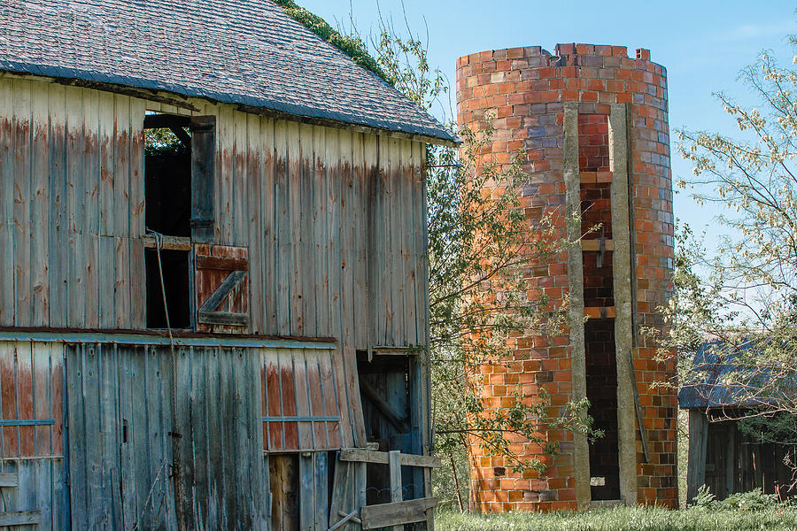Old Barn and Silo Photograph by Ben Graham