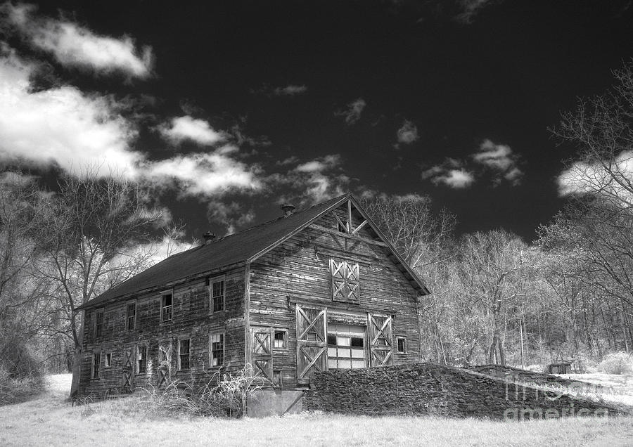 Bw Photograph - Old Barn by Claudia Kuhn