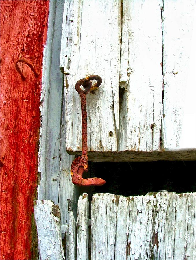 Old Barn Door Hook Photograph by Julie Dant