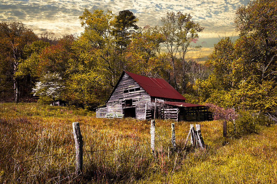Old Barn in Autumn Photograph by Debra and Dave Vanderlaan