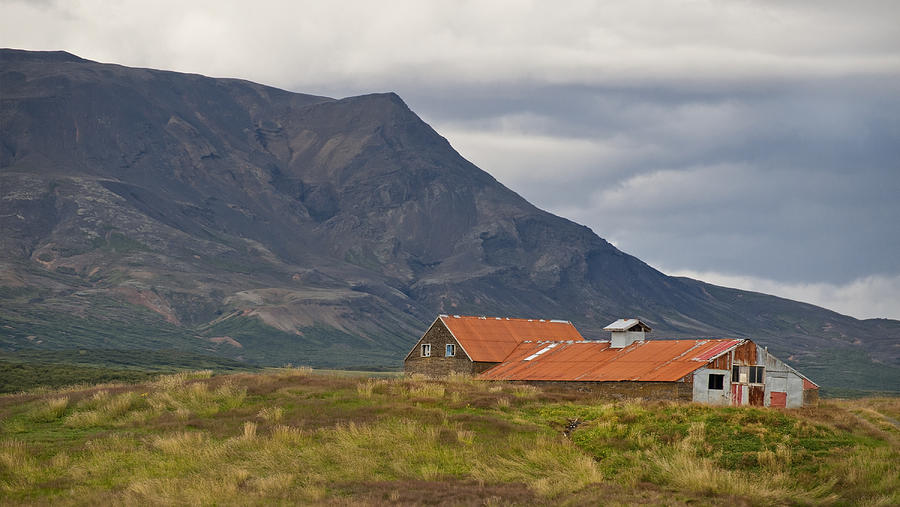 Old barn in beautiful Icelandic landscape Photograph by Marianne Campolongo