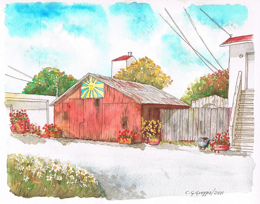 Old barn in Lompoc, California Painting by Carlos G Groppa