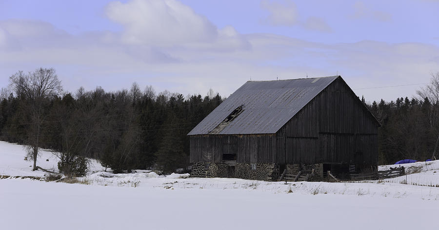 Old Barn in Winter Photograph by Josef Pittner