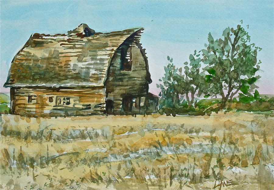 Old Barn Painting by Lynne Haines