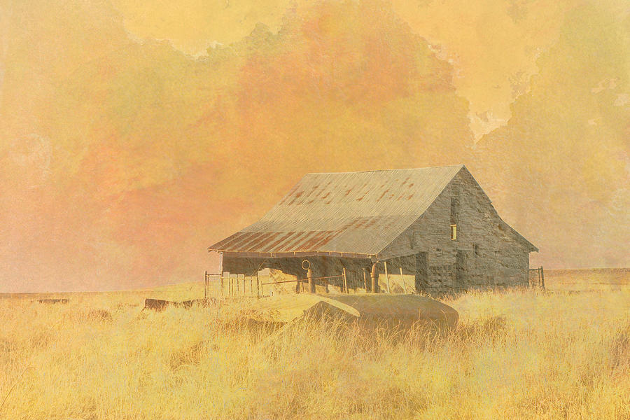 Old Barn on the Prairie Photograph by Ann Powell