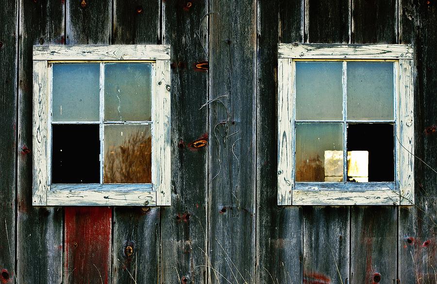 Old Barn Windows Photograph by Virginia Folkman