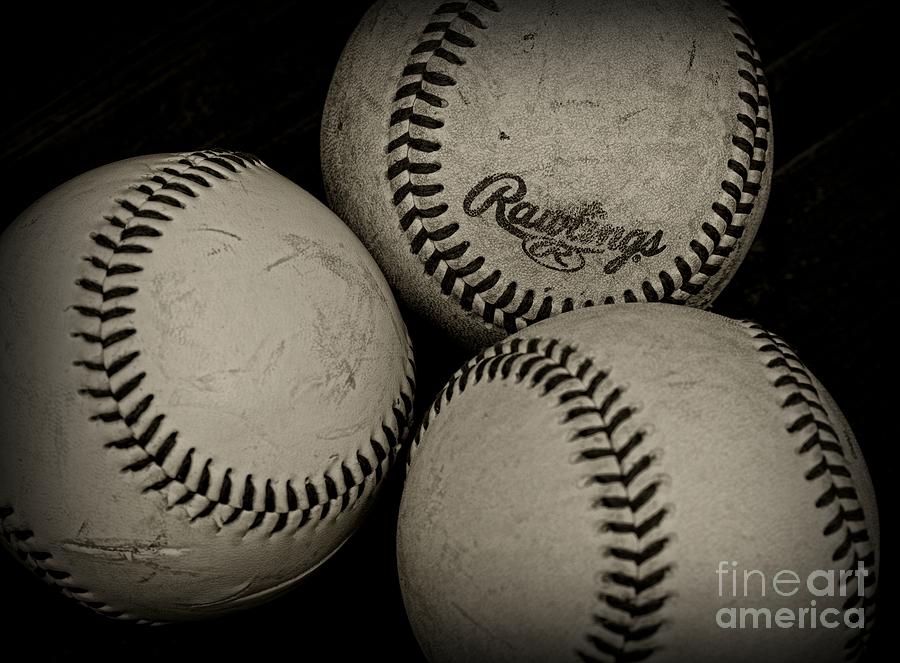 Old Baseballs Photograph by Paul Ward