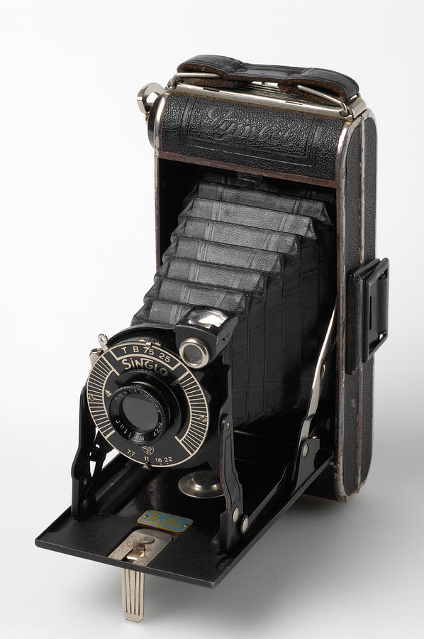 Vintage Photograph - Old black camera by Matthias Hauser