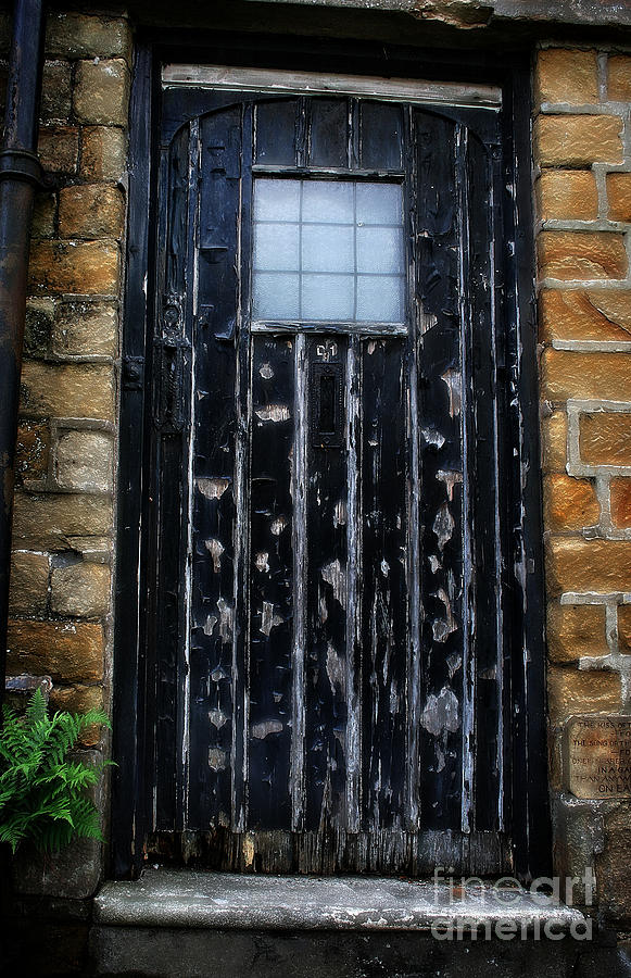 Vintage Cottage Black Door Photograph by Doc Braham