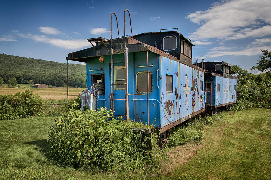 Old Blue Train Photograph by Roni Chastain