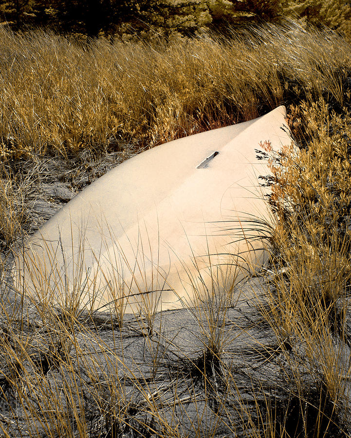 Old Boat in Dune Grass Photograph by Jamieson Brown