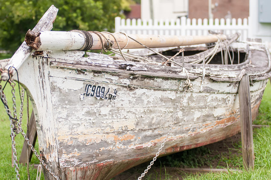 Old Boat On Abandoned Junk Yard Photograph