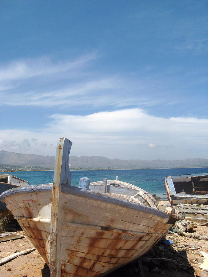 Old Boat On Hydra Island Greece Photograph by Daniel Taylor