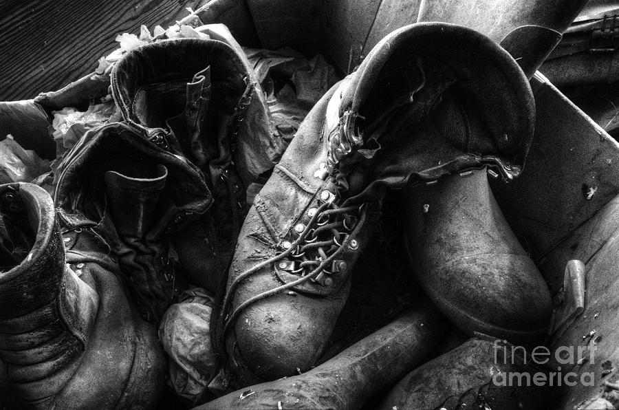 Boot Photograph - Old Boots by Bob Christopher